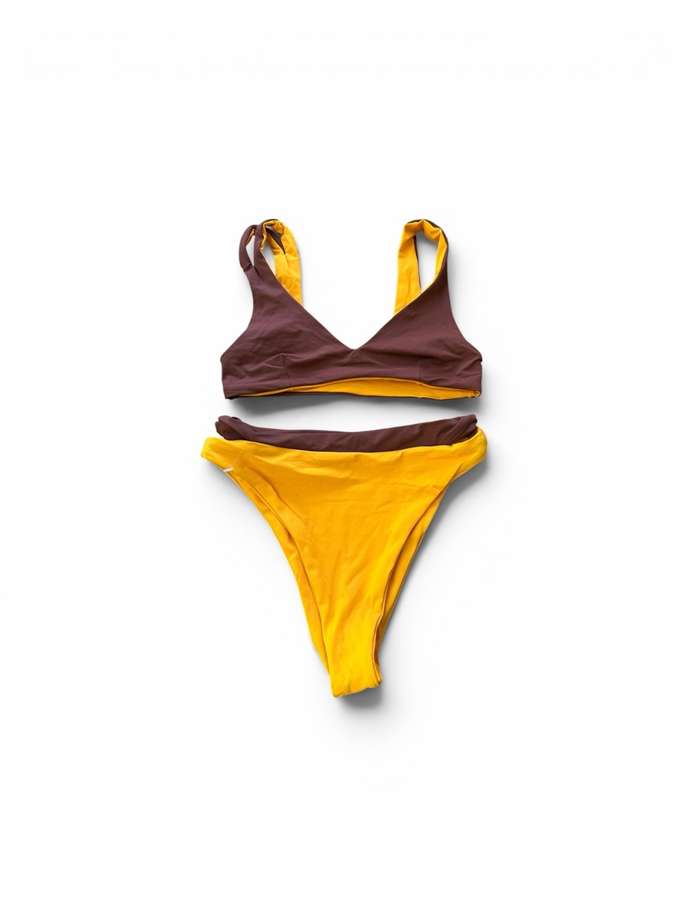 NWOT L*Space bikini set yellow brown small